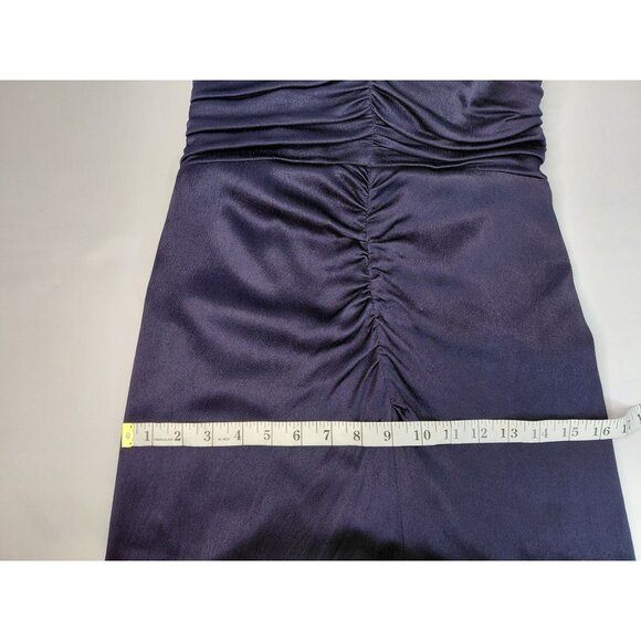 Astr The Label Navy Halter Neck Ruched Evening Gown SMALL - Picture 10 of 15
